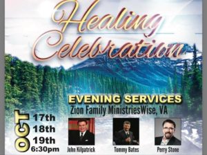 Healing Celebration Evenings @ Zion Family Ministries Wise, VA
